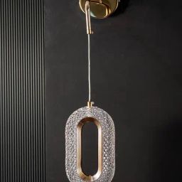 Whispering Homes Gold Nordic Oval Wall Light-image-93