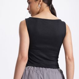 glitchez Asymmetric Chic Textured Knit Button-Up Fitted Top image 4