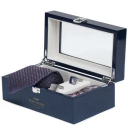 Park Avenue Multicolor MULBURRY Printed Tie with Handkerchief & Cuffinks-picture-5