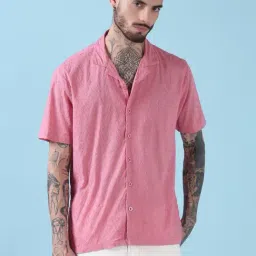 showoffff Showoff Pink Cotton Relaxed Fit Embroidered Shirt-picture-39