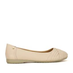 Bata Women's Beige Flat Ballets-image-47