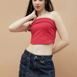 Ginger by Lifestyle Red Solid Top-picture-20