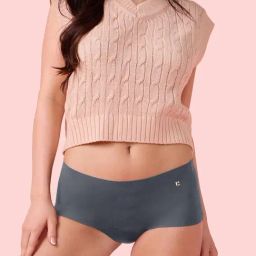 Enamor Ink Grey Solid Boyshorts Panty-picture-22