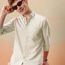 Mast & Harbour Striped Regular Fit Shirt-image-45
