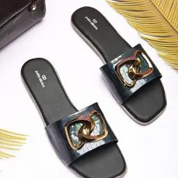 Pelle Albero Women's Blue Casual Sandals-image-42