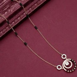 Malabar Gold and Diamonds 18k Rose Diamond Short Mangalsutra-image-43