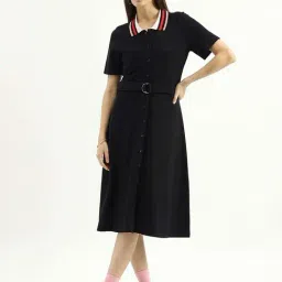 United Colors Of Benetton Black Regular Fit Dress-picture-32