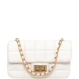 Lino Perros White Synthetic Quilted Sling Handbag-85
