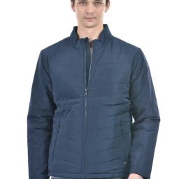 Numero Uno Ink Blue Ibu Regular Fit Quilted Jacket-image-96