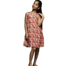 KidsDew Girls Orange Cotton Dress-image-33