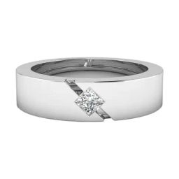 SHINE ETERNAL Lab Grown Diamond 18k (750) White Gold Ring for Men-picture-5