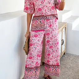 JC Mode Printed Short Sleeves Shirt & Trousers Co-Ords-image-33