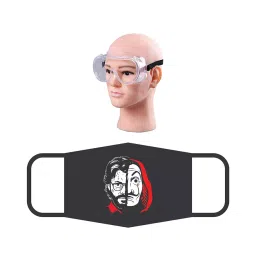 ORILEY GC-002048 Universal Plastic Goggle with Reusable Cotton Face Mask Black-picture-28