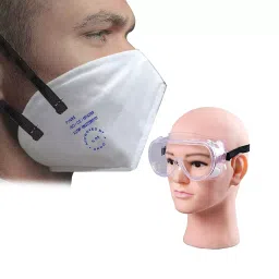 ORILEY GC-002079 Universal Unisex Plastic Goggle with Face Mask White (Pack Of 10)-picture-24