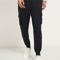 Street 808 by Pantaloons Men Pure Cotton Cargo Joggers-image-96