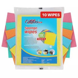 Fablas Wipe n Shine Sponge Wipes For Cleaning Kitchen, Bathroom, Car & More (Pack of 10)-image-64