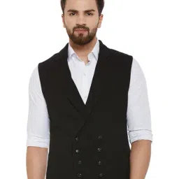 Hypernation Black Sleeveless Waistcoat-35