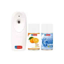 Airdscent Automatic Air Freshener & Refill With Orange & Cool Breeze Fragrance 250 ml Each (Pack of 3)-picture-2