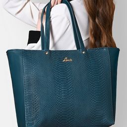 Lavie Croc Nov Women Teal Blue Tote Bag-25
