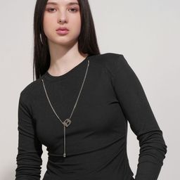 Tokyo Talkies Ribbed Round Neck Slim Fit T-shirt-image-78