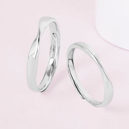 Zavya Set Of 2 92.5 Pure Silver Rhodium-Plated Adjustable Rings-image-32