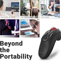 ELECOM Relacon Handheld Trackball Mouse, Thumb Control, 2.4GHz Wireless, Ergonomic Design, 10-Button Function with Smooth Tracking, Windows11, MacOS (M-RT1DRBK) image 2