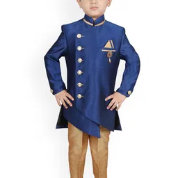 SG YUVRAJ Boys Self-Design Multi Slit Sherwani Set-20