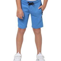 Jack & Jones Junior Mid Thigh Solid Color Shorts - Blue-picture-43