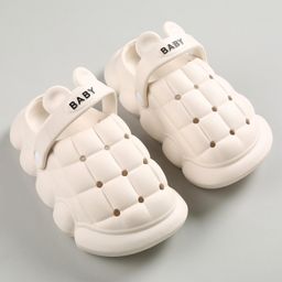 Cute Walk by Babyhug Slip On Clogs Cube Design Design - White-picture-0