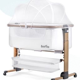 Bonfino Zenith Crib Cum Bedside Bassinet - White-10