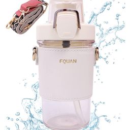 Spanker Leather Grip Tritan Fitness Gym Work Office Water Bottle Spill Proof Lid, BPA Free White - 500 ml-image-14