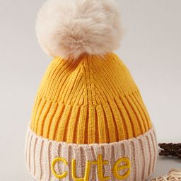 Babyhug Acrylic Woollen Cap with Pompom - Yellow-picture-12