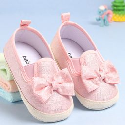 Babyoye Booties with Bow Applique - Pink-image-69