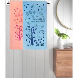 FABINALIV Set of 2 Multicolor Cartoon 300 GSM Cotton Kids Bath Towels (115X60 cm)-image-83