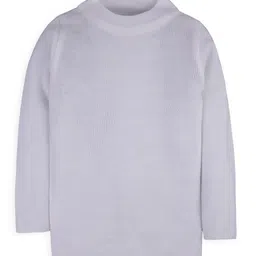 RVK Full Sleeves Solid Stretchable Skivvy Pullover Sweater - White-picture-32