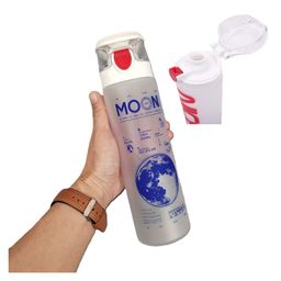SANJARY Matte Design Space moon Print drinking water bottle 900 ml color design may vary-image-5
