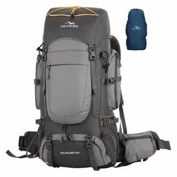 TRAWOC WILDQUEST 50L Travel Backpack with Laptop Rain & Shoe Compartment MHK005 Lava Grey 3 Year Warranty-image-63