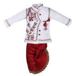 Amacart Kids Floral Embroidered Kurta with Dhoti Pants-17