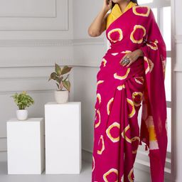 Pinkcity Trade World Pure Cotton Block Print Saree-image-52