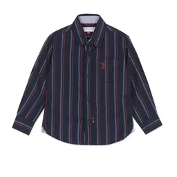 U.S. Polo Assn. Kids Boys Vertical Striped Pure Cotton Casual Shirt-picture-41