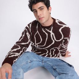glitchez Abstract Elegance Self-Design Round-Neck Pullover-picture-26