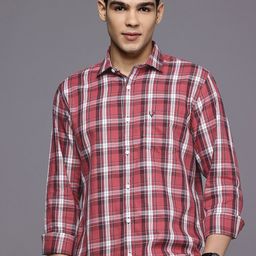 Allen Solly Pure Cotton Classic Fit Checked Casual Shirt-image-73
