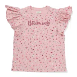 Gini & Jony Kids Pink Floral Print Top-image-43