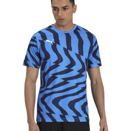 Puma Blue Regular Fit Printed Sports T-Shirt-image-99