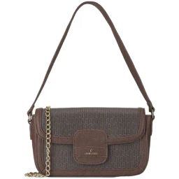 Lavie Luxe Choco Mono Quad Sling Handbag-image-34
