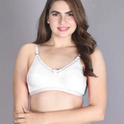 Lux Venus White Full Coverage Non-Wired Bra With Adjustable Strap-image-54