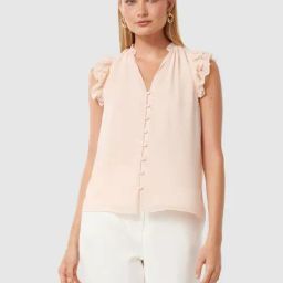 Forever New Cream Tan Regular Fit Top-image-10