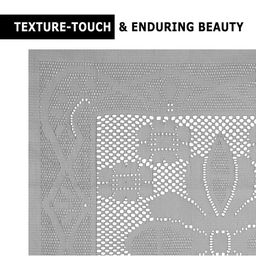 Kuber Industries Set Of 2 White Cotton Square Plain Net Placemats image 4