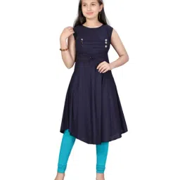 Aarika Kids Navy Cotton Kurti & Leggings-picture-48