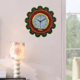 eCraftIndia Papier-Mache Sublime Round Handcrafted Wall Clock-29